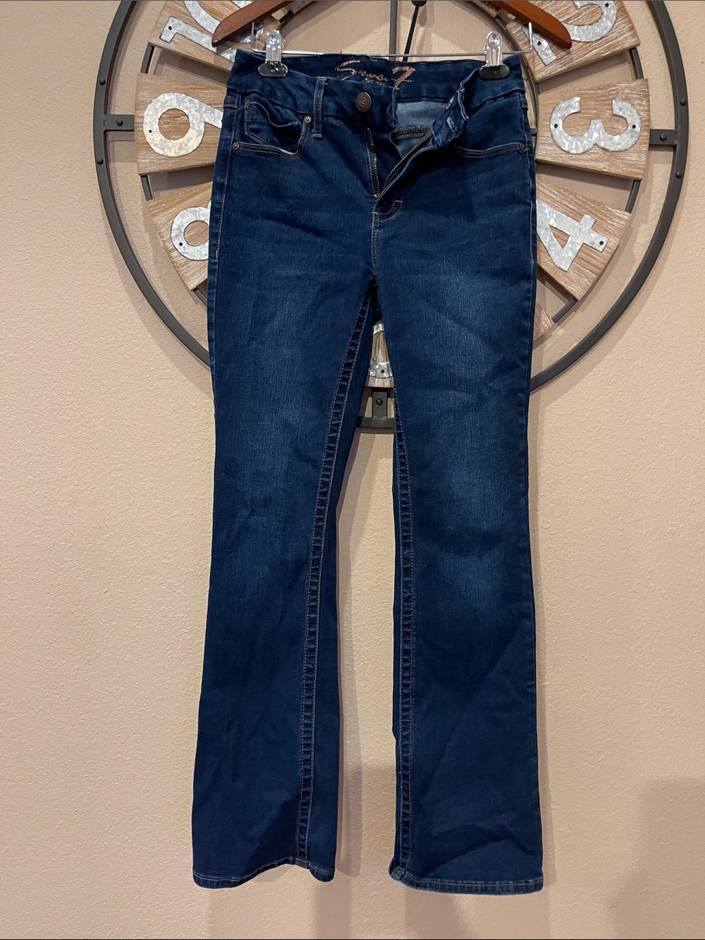 Seven7 Dark Blue Flare Jeans